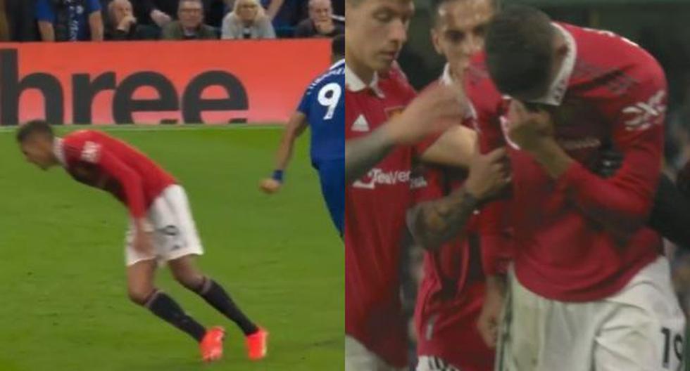Desconsolado: Varane salió lesionado de Manchester United vs. Chelsea y preocupa en Francia 