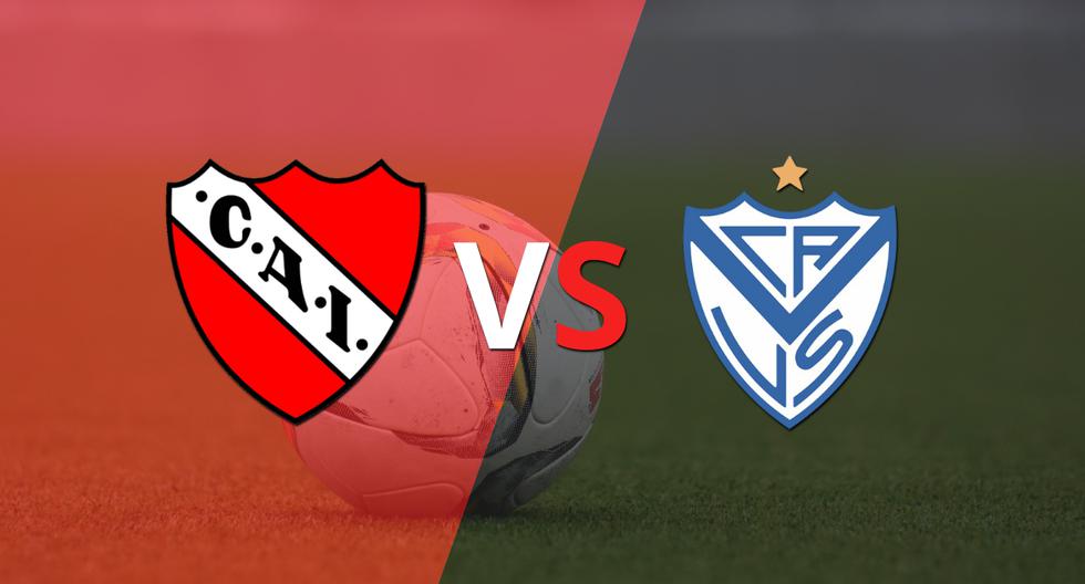 Termina el primer tiempo con una victoria para Independiente vs Vélez por 1-0
