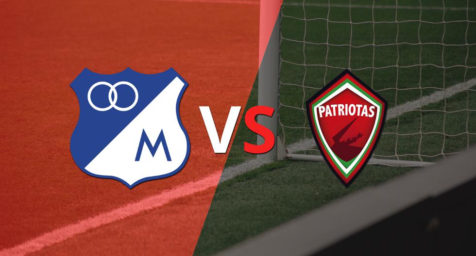 Arranca el segundo tiempo sin goles entre Millonarios y Patriotas FC