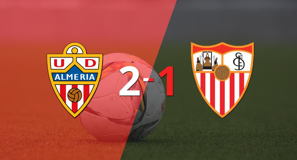 Almería achieved a home victory of 2-1 against Sevilla.