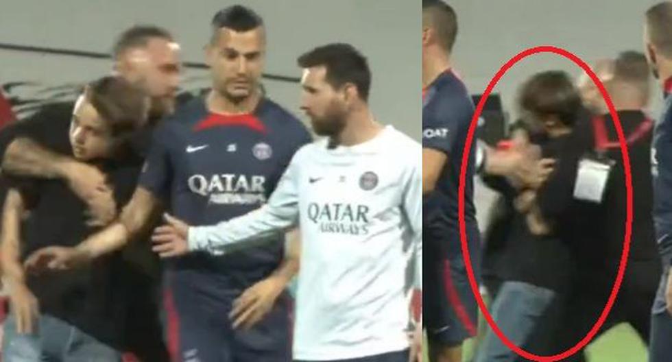 Messi poco pudo hacer para evitar violenta reacción con un hincha 