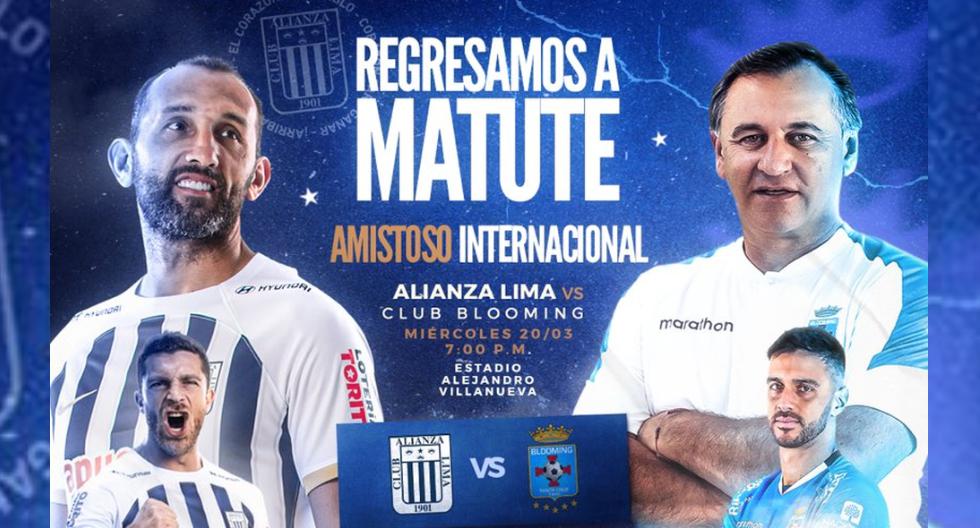 ¡De vuelta a Matute! Alianza Lima anunció amistoso internacional con Blooming de Bolivia