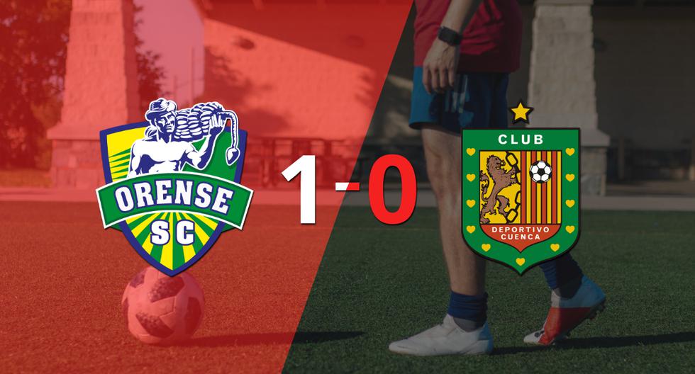 A Orense le alcanzó con un gol para derrotar a Deportivo Cuenca en el estadio Nueve de Mayo