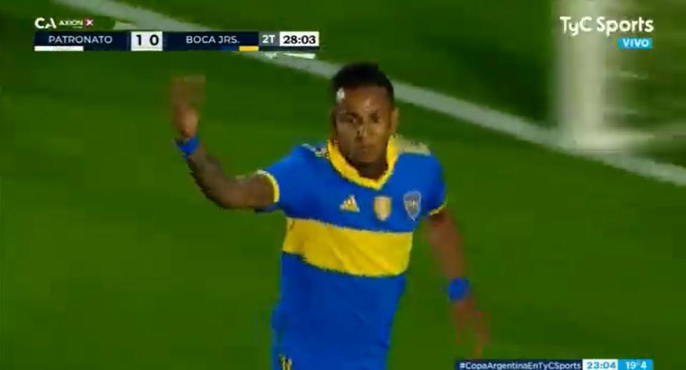 Llegó el empate: gol de Sebastián Villa para el 1-1 de Boca vs. Patronato 