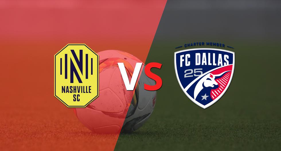 Termina el primer tiempo con una victoria para Nashville SC vs FC Dallas por 3-0