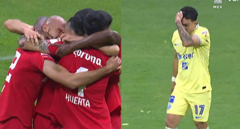 Open semifinal: goals from Torres and Zendejas for the 1-1 in América vs. Toluca.