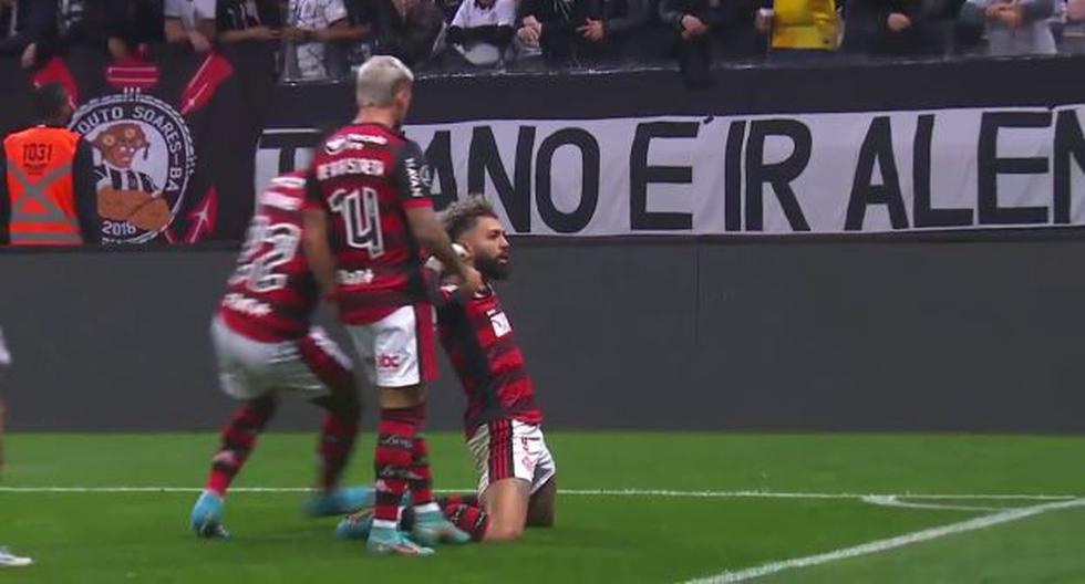 Arrogant definition: goal by Gabigol for Flamengo's 2-0 against Corinthians in the Copa Libertadores.