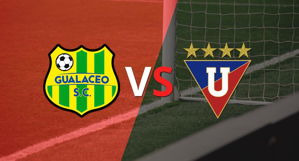 Termina el primer tiempo con una victoria para Liga de Quito vs Gualaceo por 1-0