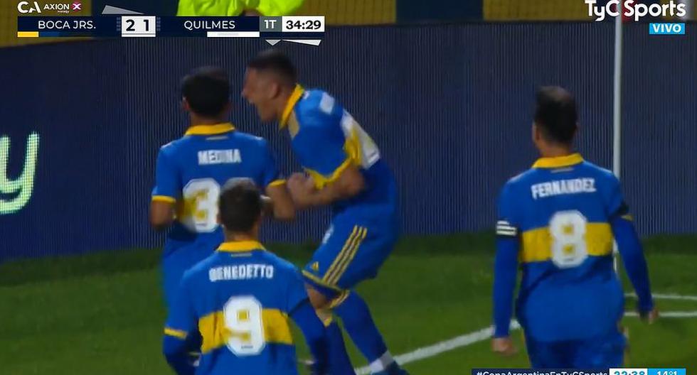 Pura emoción por su primer gol: Gonzalo Morales puso el 2-1 de Boca vs. Quilmes