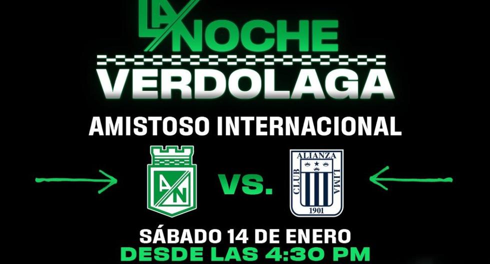 Con homenaje a Cueto y La Rosa: Alianza Lima jugará con Atlético Nacional en la ‘Noche Verdolaga’