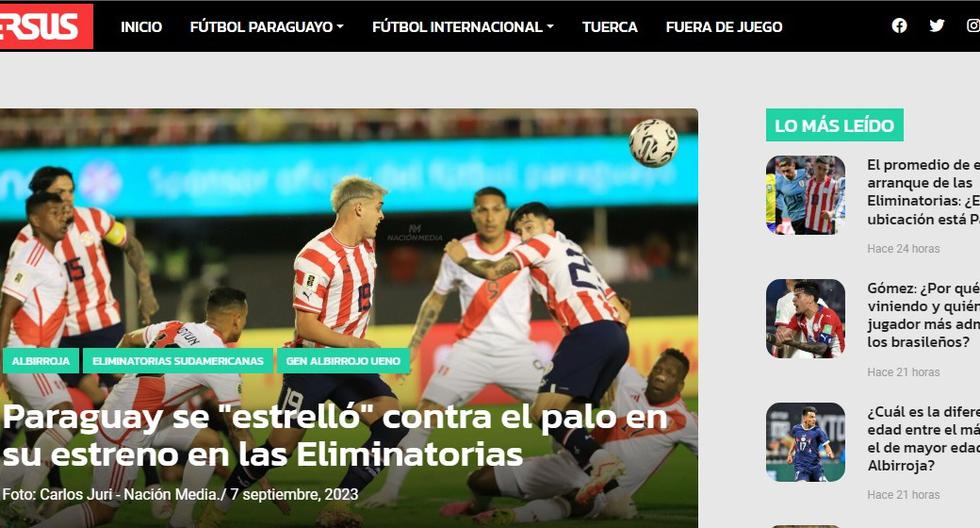 “Paraguay se estrelló contra el palo”: la reacción de la prensa internacional al empate de Perú [FOTOS]