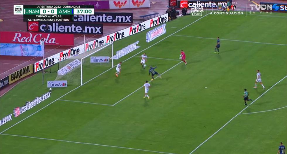 Ventaja de las ‘Águilas’: gol Diego Valdés para el 1-0 del América vs. Pumas 