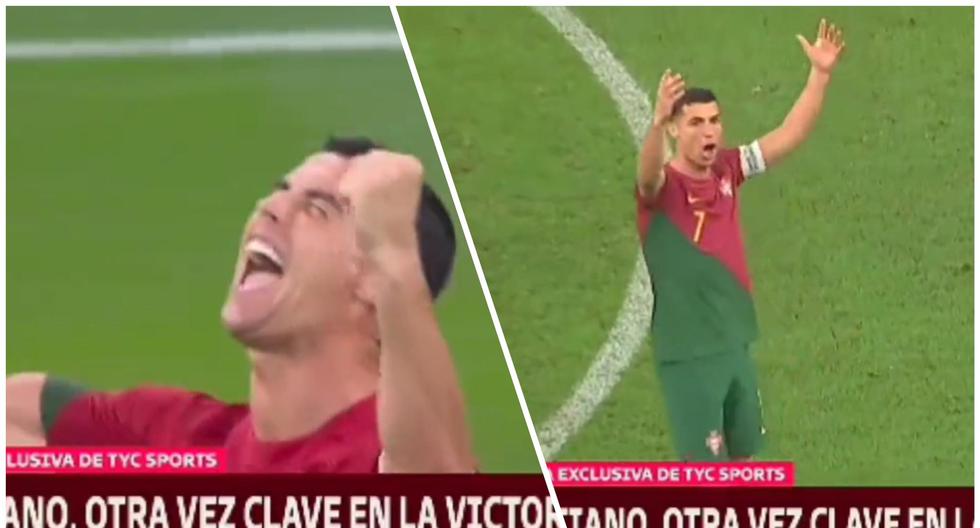 De la alegría al enojo: la reacción de Cristiano al ver que no le dieron un gol