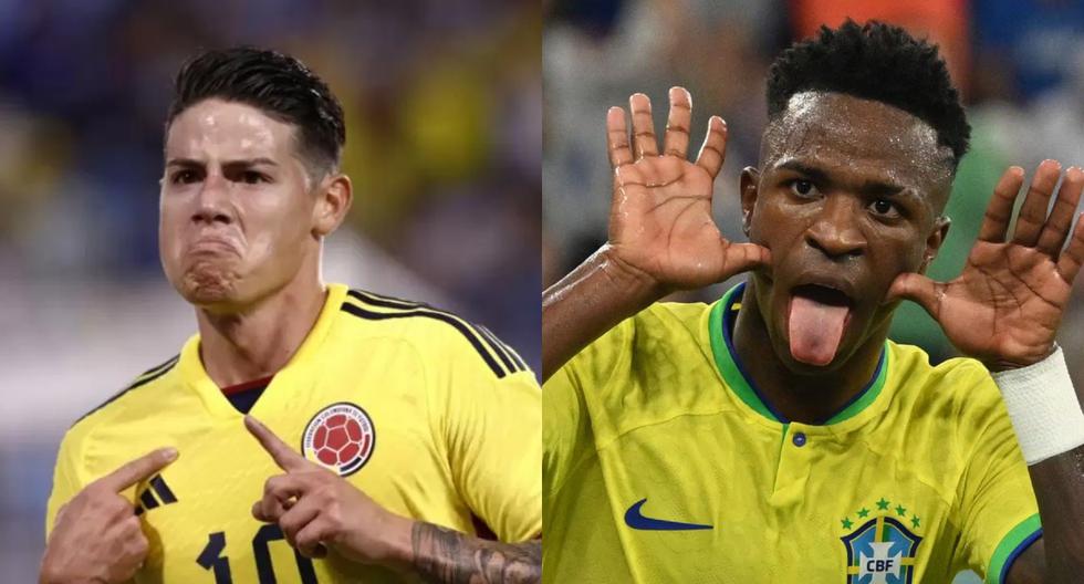Alineaciones del Colombia vs. Brasil por Eliminatorias 20226: onces confirmados