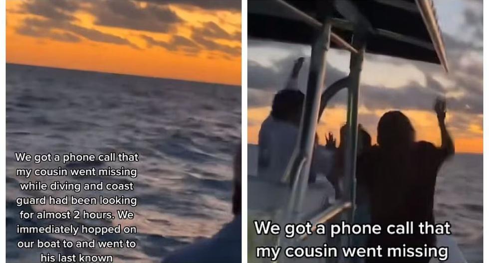 El momento en que una familia se reencuentra con su hijo que se había perdido en el mar