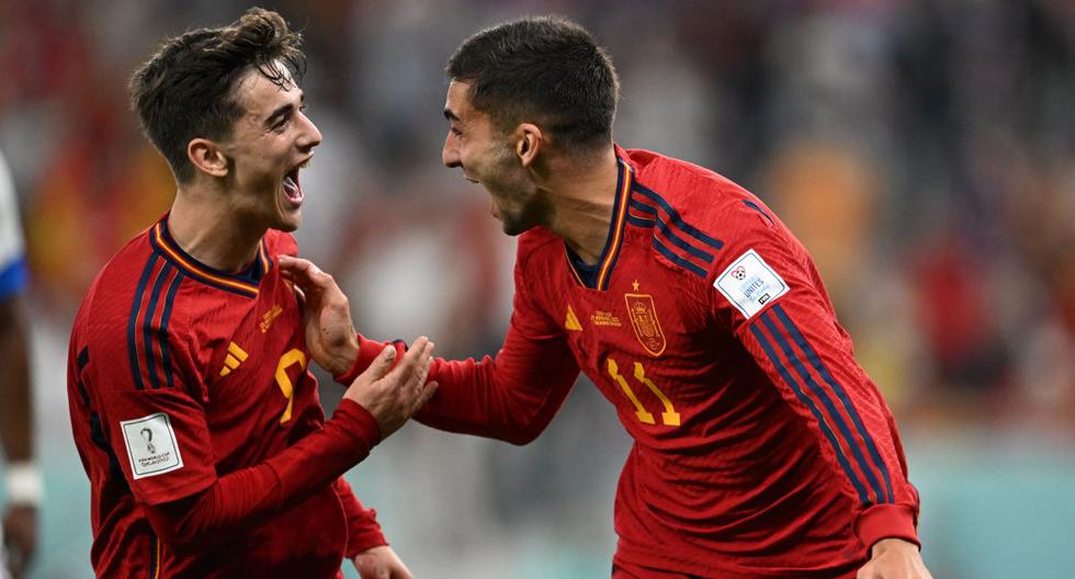 His brace and hat-trick: Ferran Torres scored Spain's 4-0 against Costa Rica.