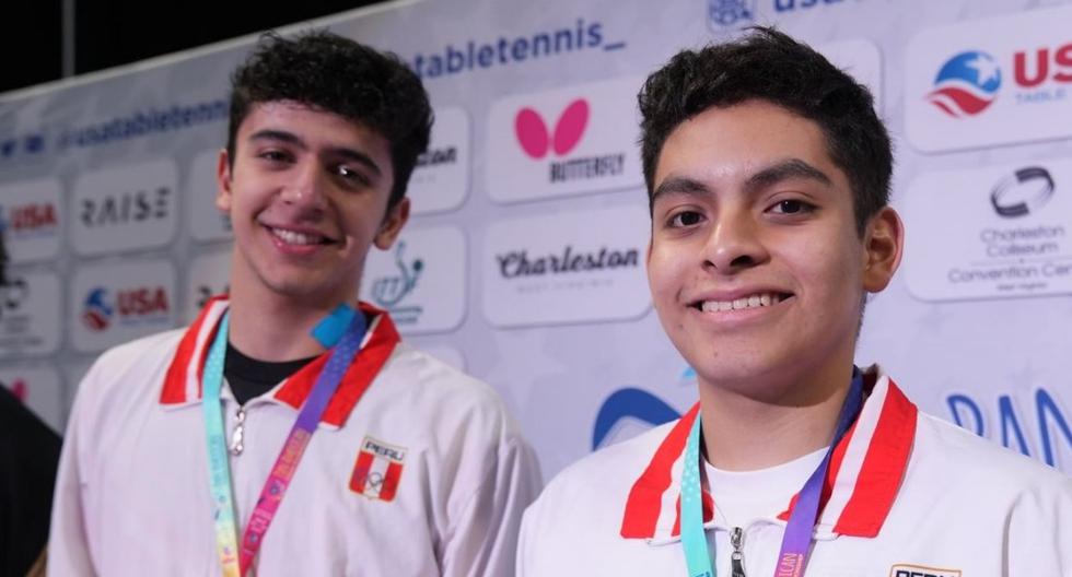 ¡Arriba Perú! Dupla nacional de tenis de mesa se consagró en Campeonato Panamericano Juvenil
