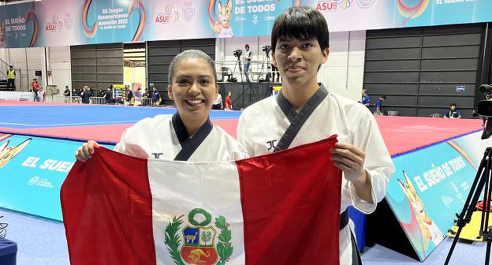 Gracias a Krishna Cortez y Luis Sacha: Perú sumó nuevo oro en taekwondo poomsae en Asunción 2022