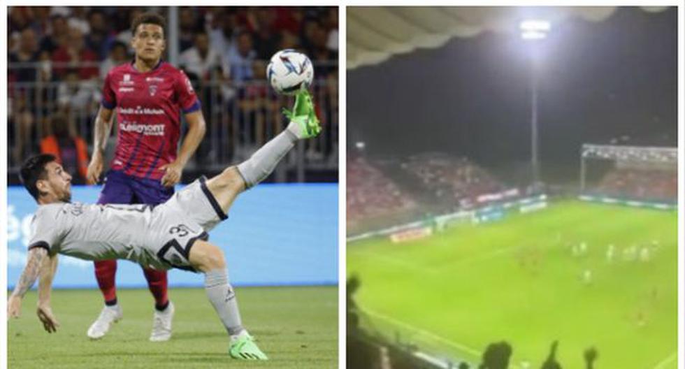 Todos de pie: los hinchas de Clermont también corearon a Messi tras el golazo de chalaca 