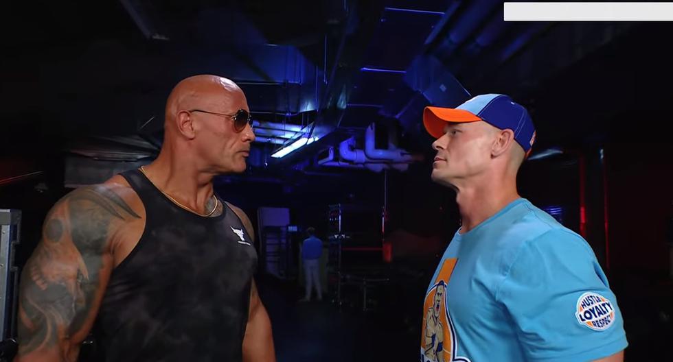The Rock and John Cena on SmackDown: this was their reunion in WWE.