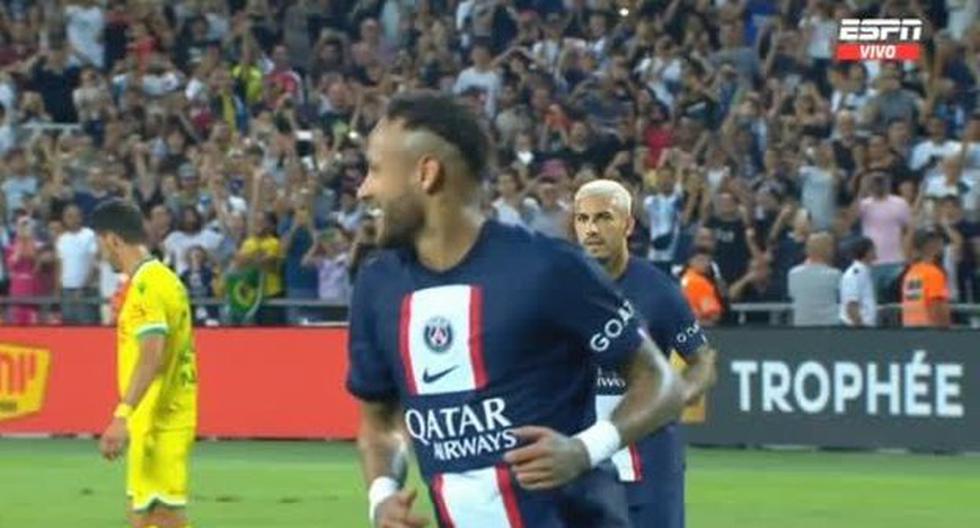 Gol, doblete y título: Neymar convirtió el 4-0 de PSG vs. Nantes 