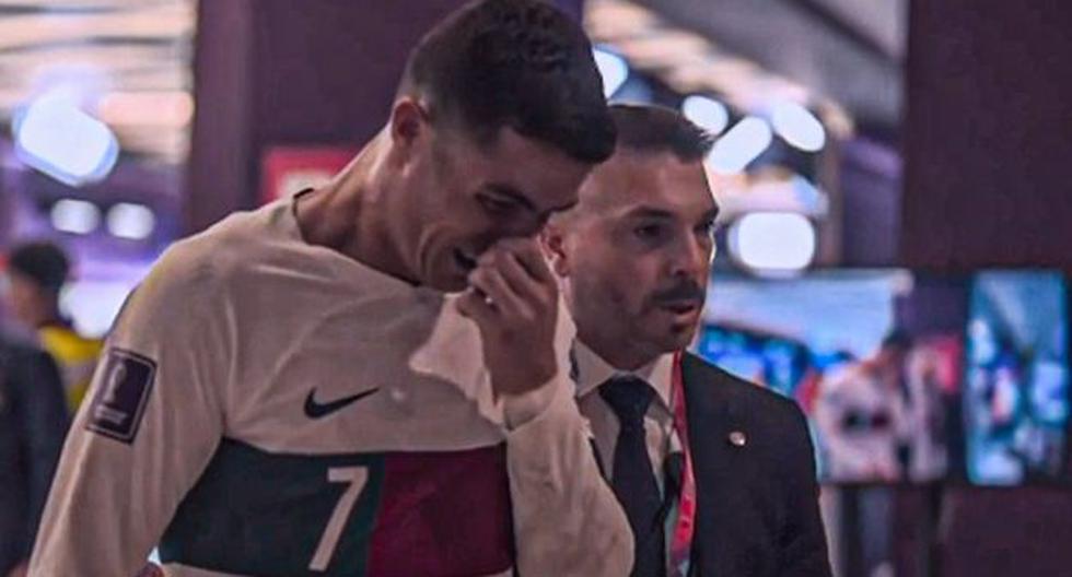 El llanto de Cristiano Ronaldo después de la eliminación de Portugal en el Mundial Qatar 2022
