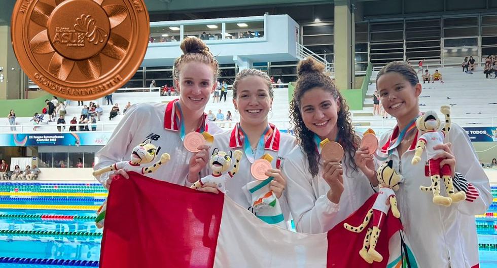 ¡Perú sigue sumando! Medallas de bronce en natación femenina en Suramericanos
