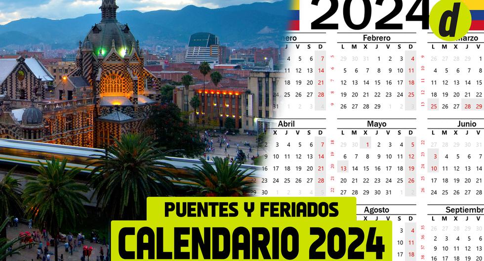 Calendario 2024 en Colombia: días festivos oficiales, descansos y puentes