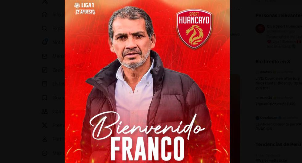 “¡Ya está en casa!”: Sport Huancayo anunció a Franco Navarro como nuevo DT para el Torneo Clausura