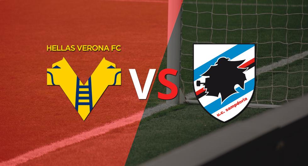 The match begins with Hellas Verona's partial victory of 2-1.