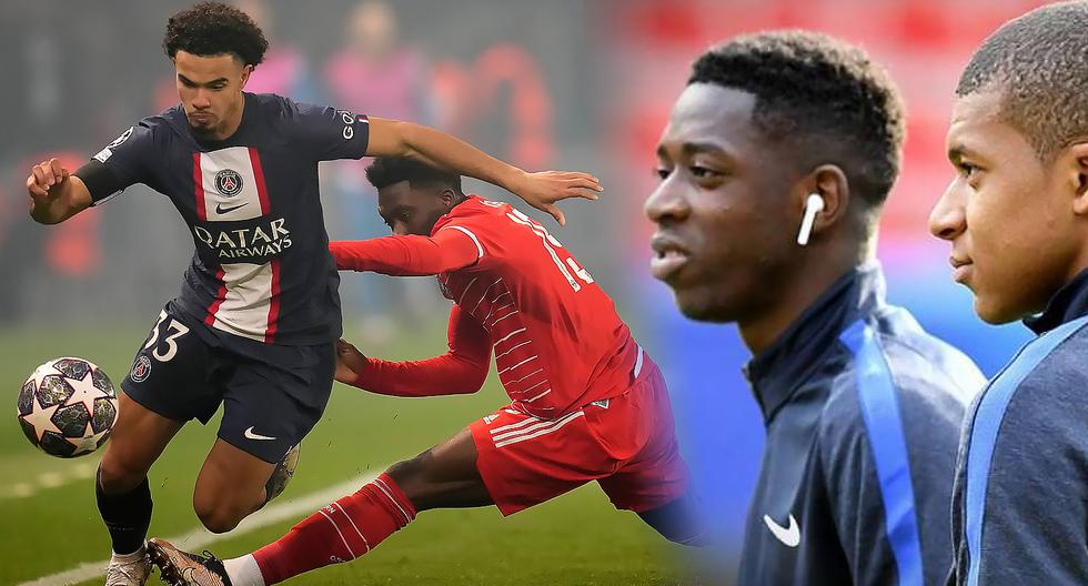 Neither Mbappé nor Dembélé saw it coming: PSG celebrates their new 17-year-old gem.