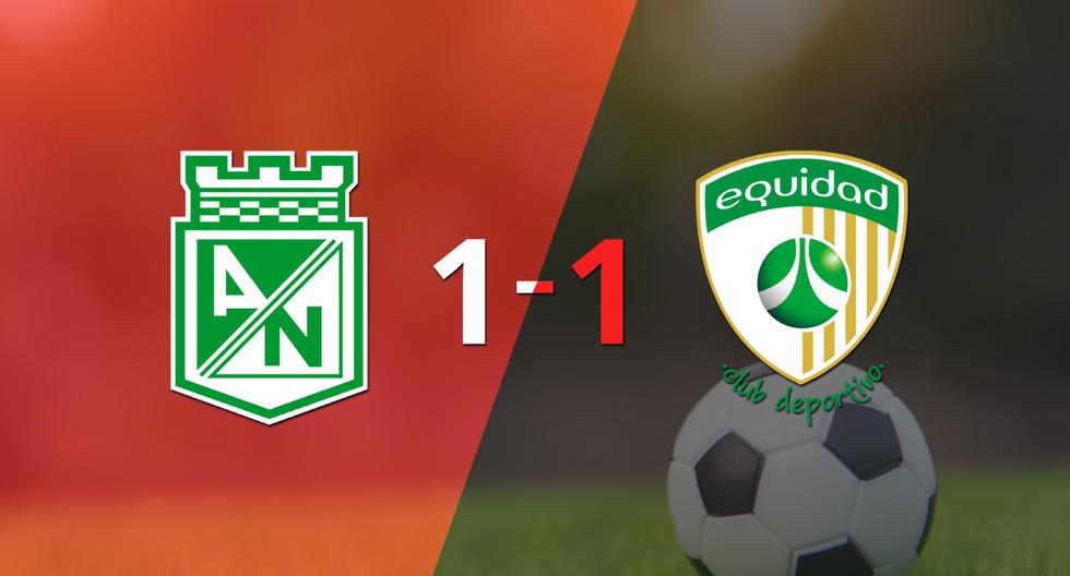 La Equidad logró sacar el empate a 1 gol en casa de At. Nacional