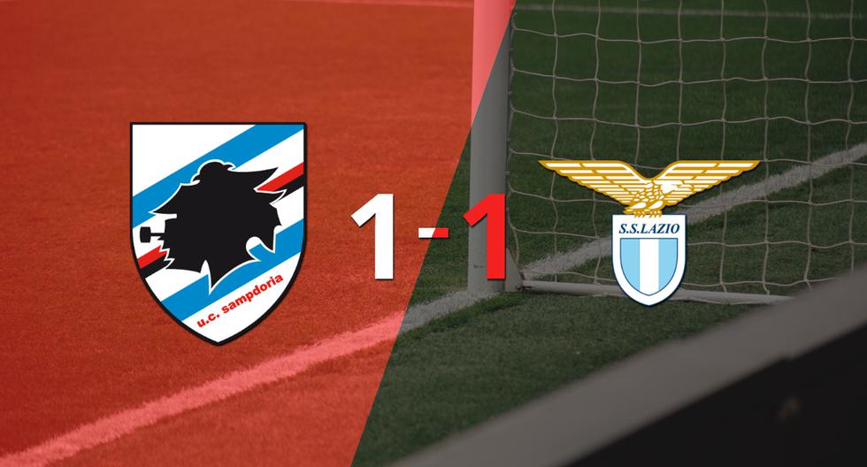 Sampdoria logró sacar el empate de local frente a Lazio