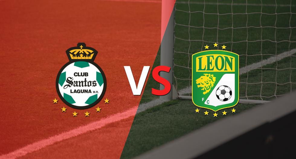 Santos Laguna and León tie 1-1 and head to the dressing rooms.
