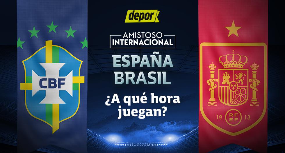 ¿A qué hora juega España vs. Brasil en amistoso?