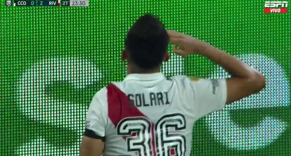 The advantage increased! Pablo Solari scored the 2-0 in River vs Central Córdoba for the Professional League.