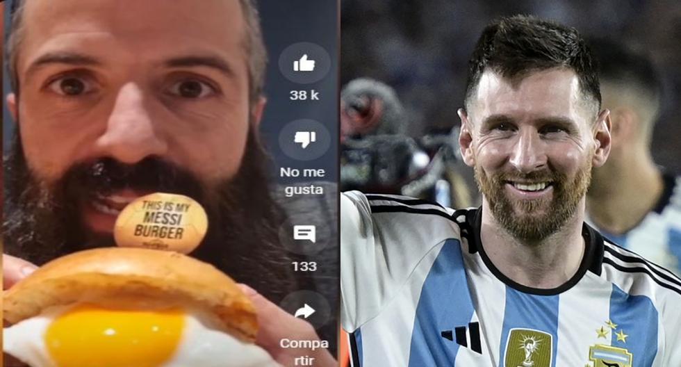 Fue a probar el sándwich de milanesa de Lionel Messi y casi no pudo morderlo