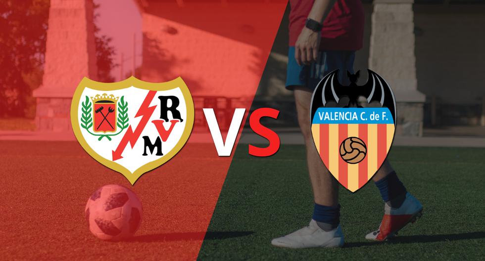 Termina el primer tiempo con una victoria para Rayo Vallecano vs Valencia por 1-0