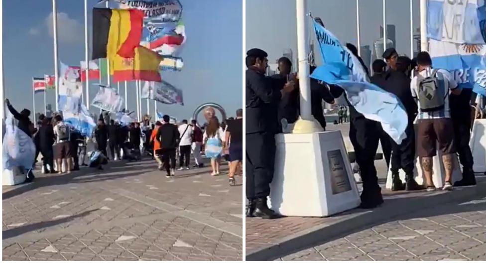 Cancelan banderazo: guardia civil qatarí irrumpió en la fiesta de los hinchas argentinos 