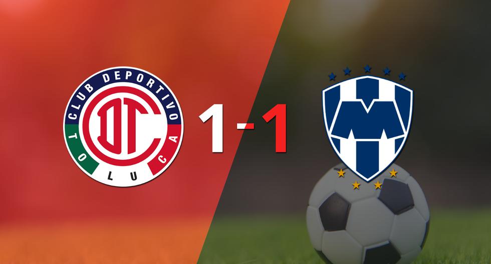 CF Monterrey logró sacar el empate a 1 gol en casa de Toluca FC