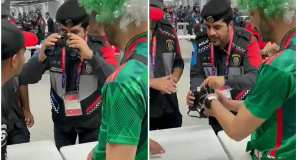 El plan no funcionó: hincha mexicano usó sus binoculares para llevar alcohol al Mundial