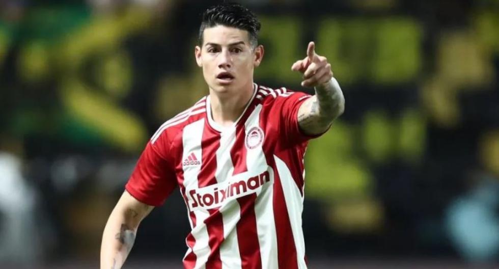 So many times the VAR: this was the goal disallowed for James Rodríguez in Olympiacos vs. AEK Athens.