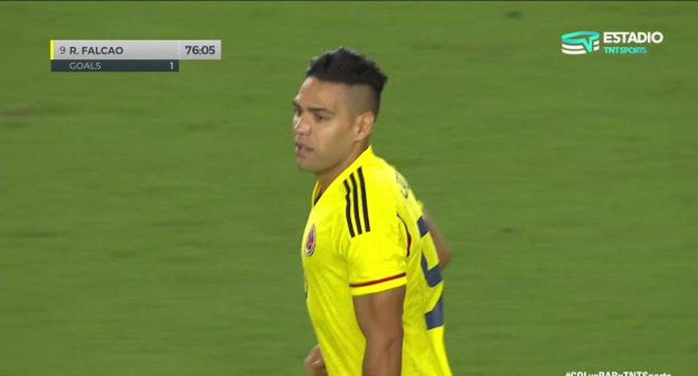 The 'Tiger' roared: Radamel Falcao scored Colombia's 2-0 against Paraguay in a friendly match.