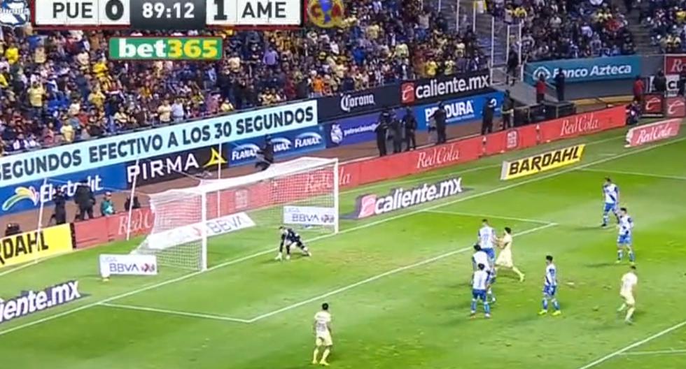 The 'Eagles' secured the match: Álvaro Fidalgo's goal for América's second against Puebla.