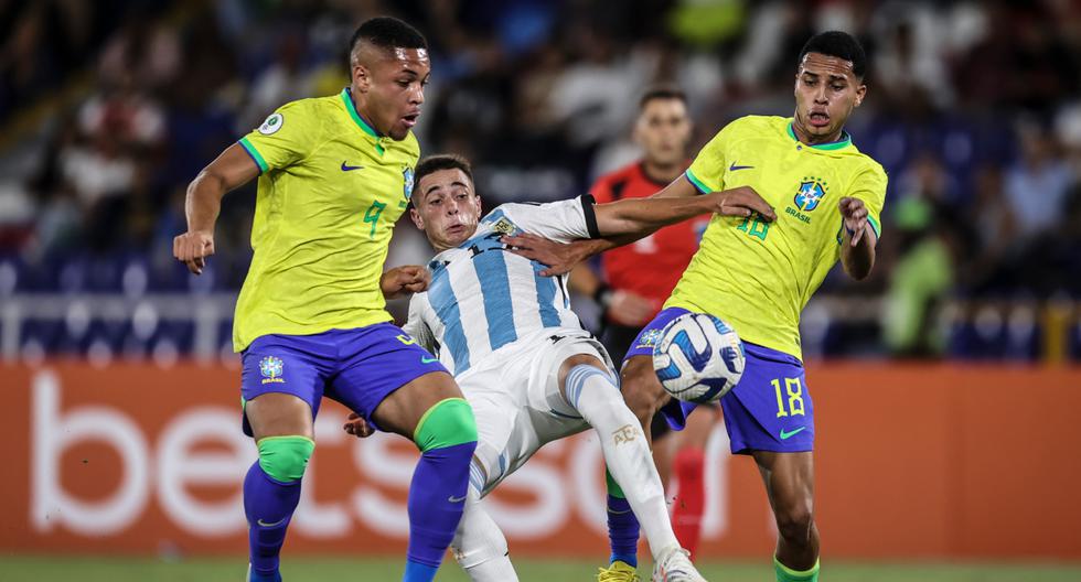 ¡Quedó contra las cuerdas! Argentina perdió 1-3 con Brasil por el Sudamericano Sub 20