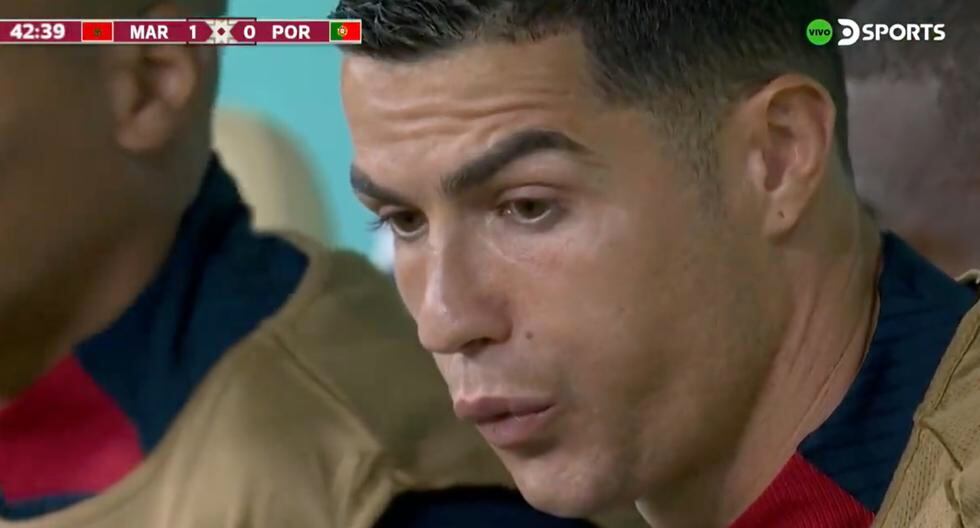 La reacción de Cristiano Ronaldo tras el gol de En-Nesyri frente a Portugal 
