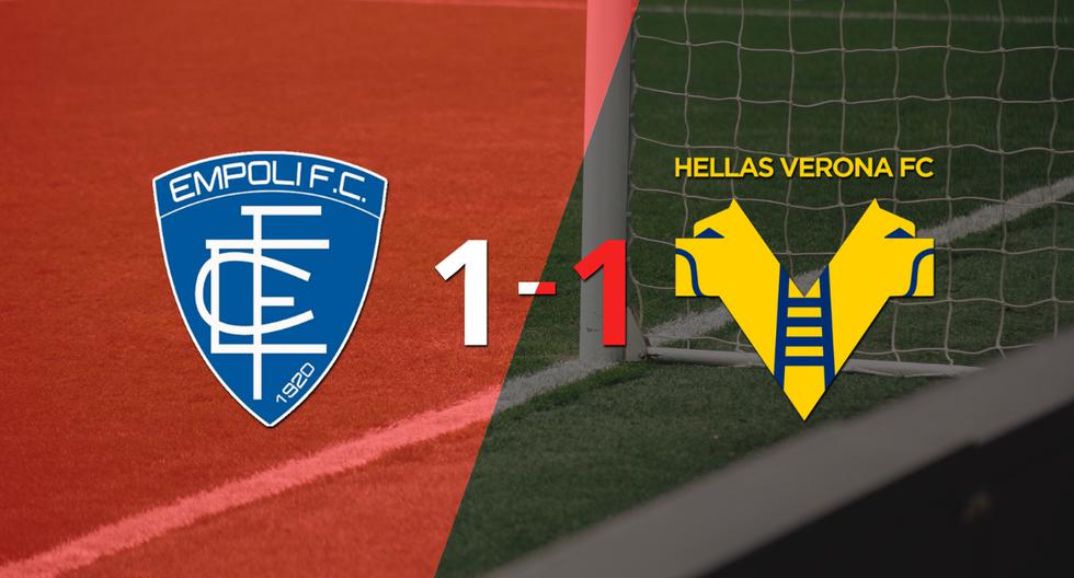 Empoli y Hellas Verona se repartieron los puntos en un 1 a 1