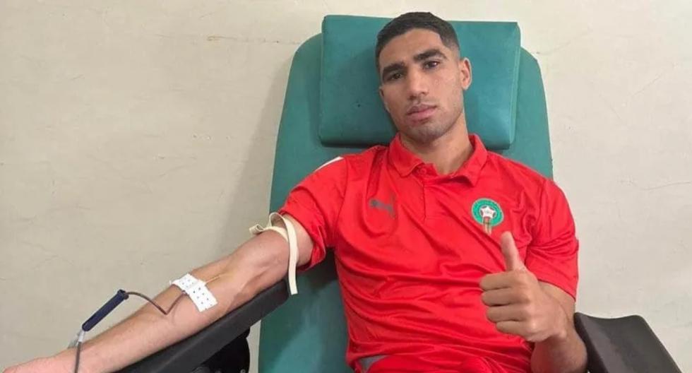 Jugadores de la Selección de Marruecos se reúnen a donar sangre para víctimas del terremoto