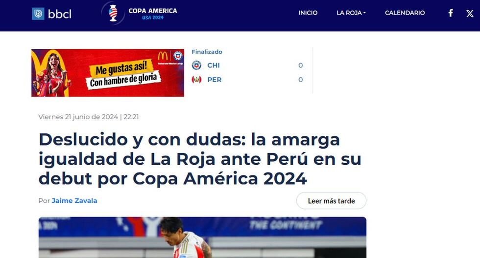 El empate de Perú ante Chile, en los ojos del mundo: la reacción de la prensa internacional [FOTOS]