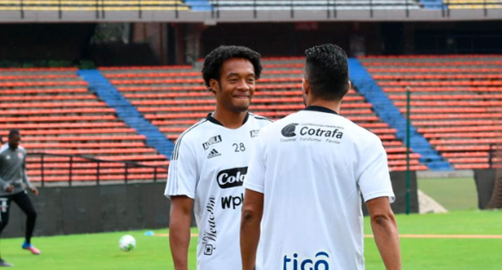 Juan Guillermo Cuadrado fue invitado de lujo en entrenamiento de Independiente Medellín en el estadio Atanasio Girardot